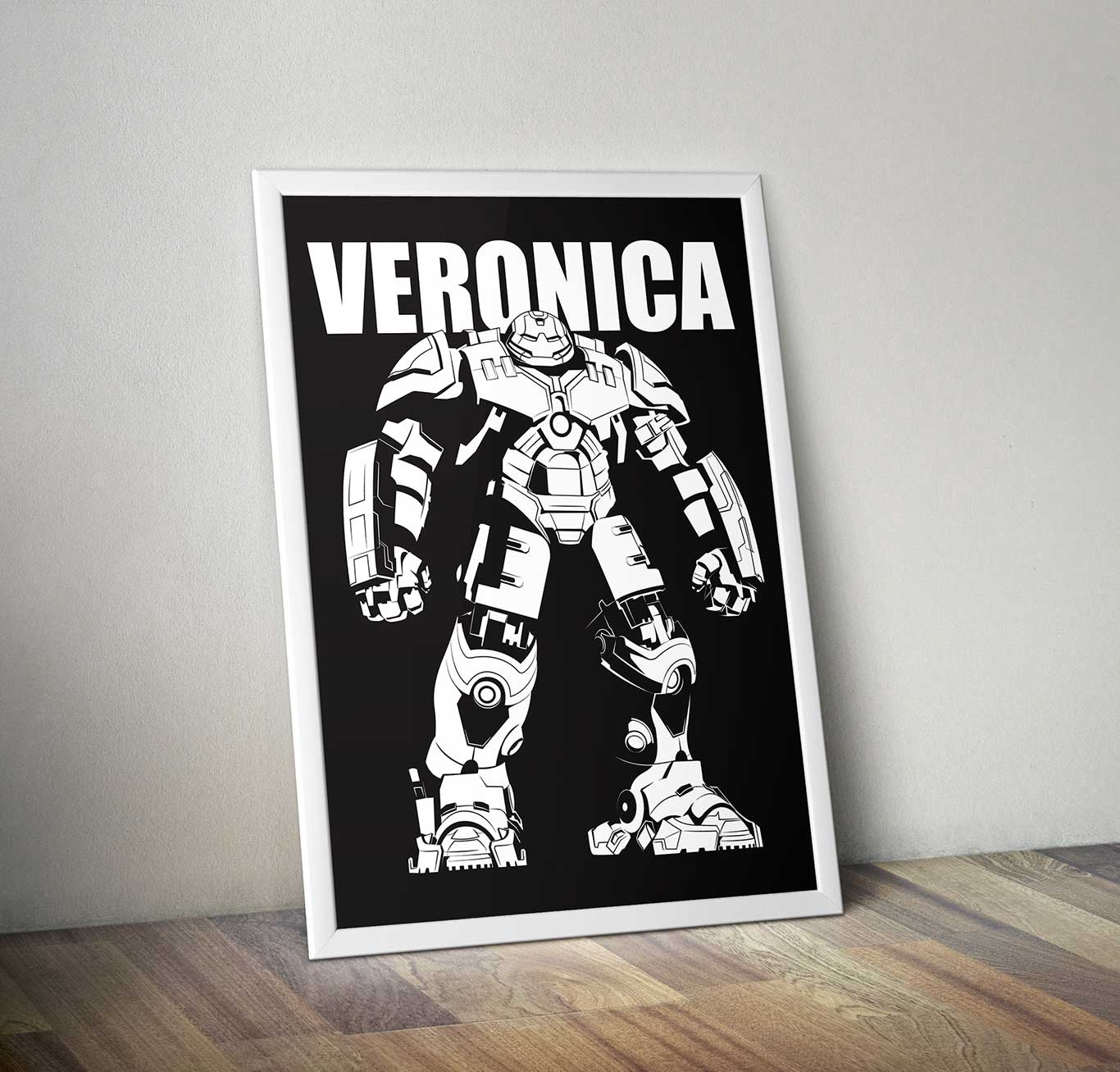 Gambar Ilustrasi Hitam Putih Veronica Silhouette